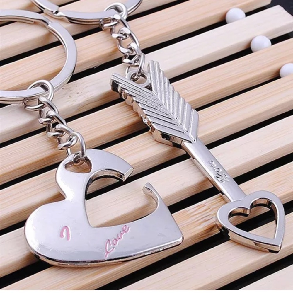 🔥I Love You Couple Heart Arrow Keychain Set